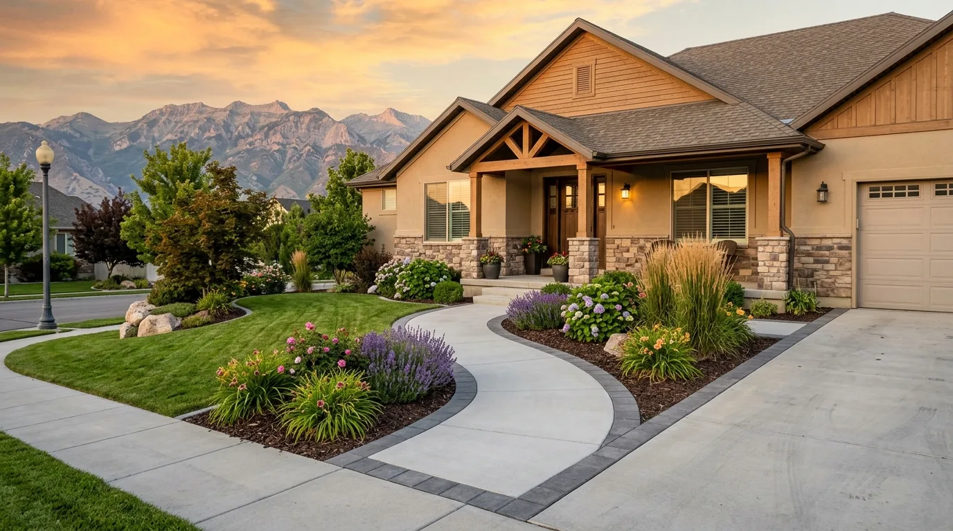 Concrete Walkway Installation: Boosting Curb Appeal in Herriman